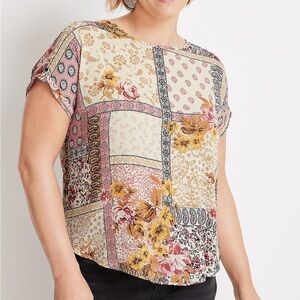 Maurices XS paisley chiffon top